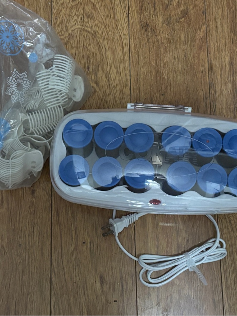 Electric Heated Hair Roller Set - Blue Rollers
